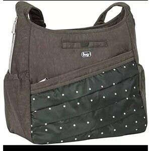 Lug Parachute Cross Body Bag Olive Green Insulated Compartment‎